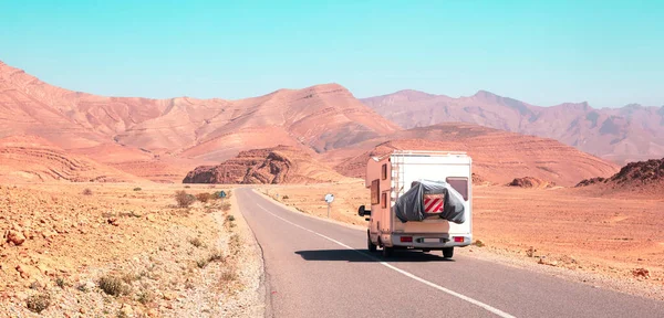 Подорож Сім Подорож Голідей Автофургоні Марокко — стокове фото