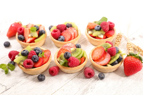 Frukt Tartlet Dessert Närbild — Stockfoto