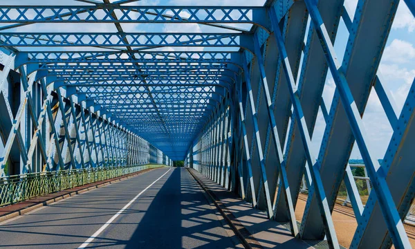 Stock image Modern style metal bridge in France