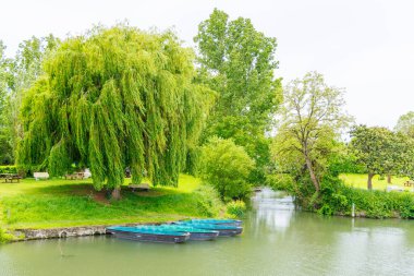 Fransa 'da turizm... Marais poitevin-Vende Doğal Parkı, Deux-Svres, Charente-Maritime Bölgesi.