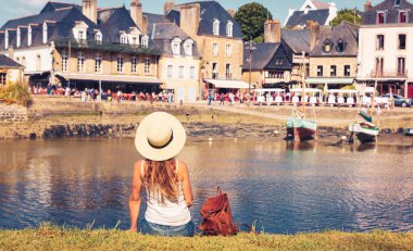 St. Goustan köyü ve limanı, Auray- Britanya, Morbihan, Fransa