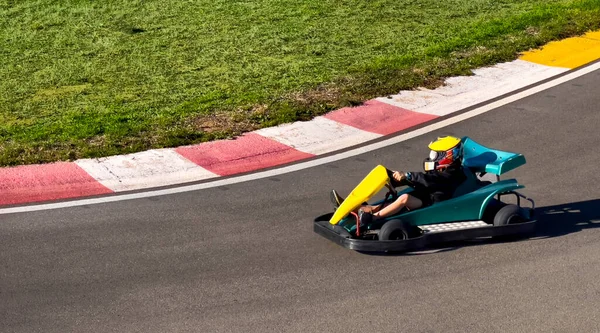 Kart Karting Track Pilote Carrinho — Fotografia de Stock