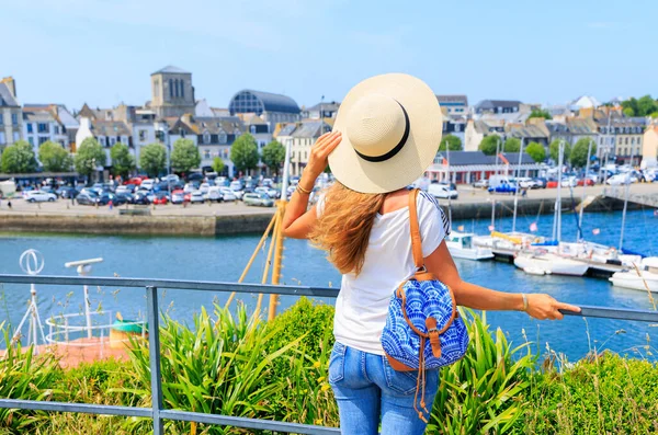Concarneau Şehri Liman Manzaralı Brittany Turizmi Fransa — Stok fotoğraf