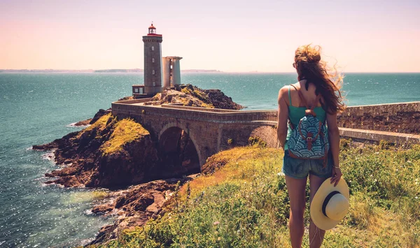 Leuchtturm Petit Minou Plouzane Bretagne Frankreich Der Nähe Von Brest — Stockfoto