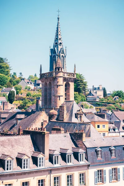 Morlaix Şehir Manzarası Finistere Fransa — Stok fotoğraf
