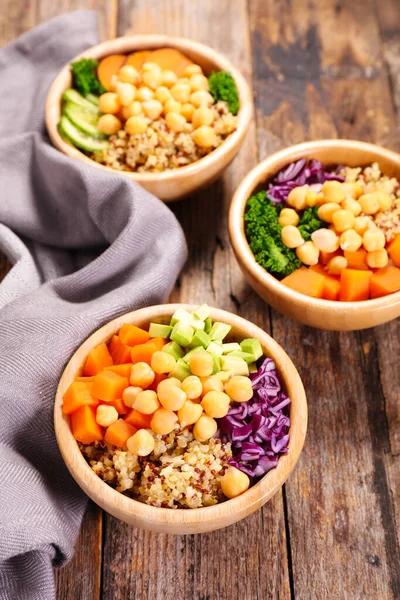 Assortiment Veganistische Salade Kom — Stockfoto