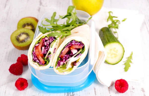 Vegane Gemüsepackung Lunchbox — Stockfoto