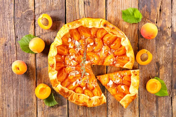 Delicious Apricot Tart Summer Dessert — Stock Photo, Image