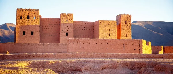 Gammal Ruin Kasbah Marocko Atlas Berg — Stockfoto