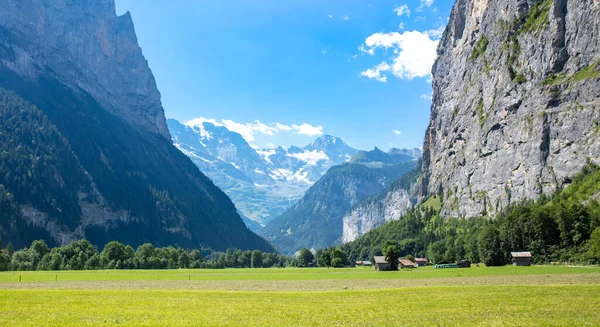 Switzerland Alps Mountain Landscape Lauterbrunnen — Stock Photo, Image