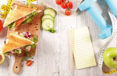 Diyet planı, sağlıklı gıda konsepti