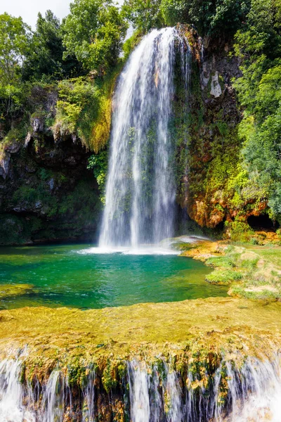 Beautiful Waterfall France Salles Source Aveyron — Stock Photo, Image