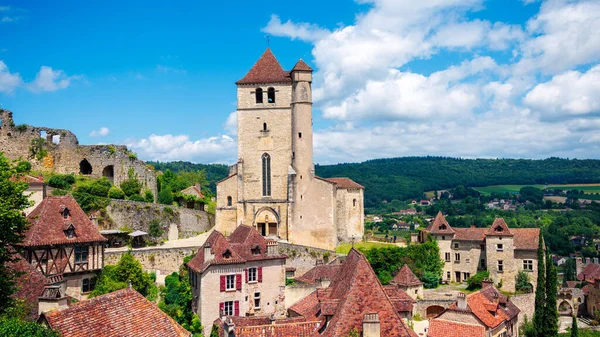 Berühmtes Dorf Saint Cirq Lapopie Eines Der Modernsten Dörfer Frankreichs — Stockfoto