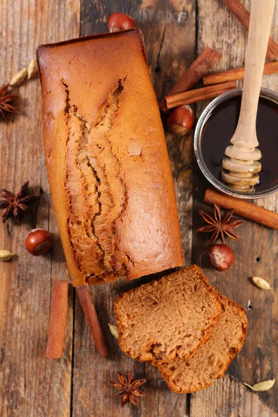 Gingerbread Cake Spices Honey — Stock Photo, Image
