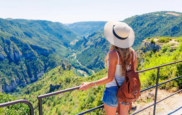 Ausflugstourismus Reisen Abenteuer Frankreich Gorges Tarn Lozere — Stockfoto