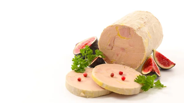 Tradycyjne Foie Gras Świeżymi Figami Francuski Świąteczne Jedzenie — Zdjęcie stockowe