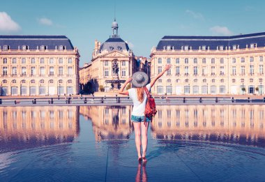 Bordeaux City, Bourse Meydanı 'nda su aynalı Gironde, Nouvelle aquitaine