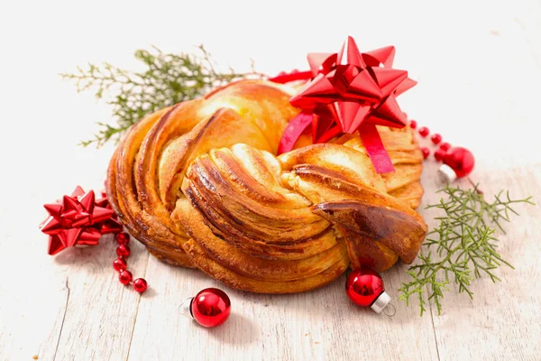 Pastry Roll Cinnamon Bun Bakery Christmas Cake — Stock Photo, Image