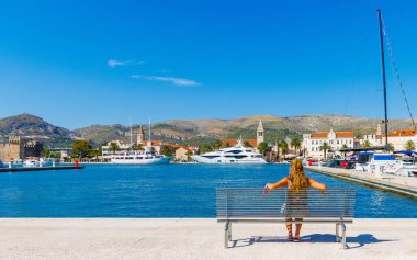 Hırvatistan 'ın Trogir, Split, Dalmaçya bölgesi. Seyahat, turizm, Europa tatili