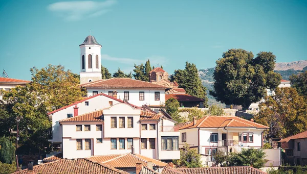 Typiske Hvide Huse Landsby Makedonien Ohrid Tour Turisme Rejser Ferie - Stock-foto
