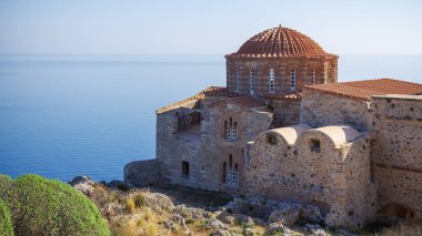 Tipik Yunan kilisesi, Monemvasia - Yunanistan - Avrupa Seyahati