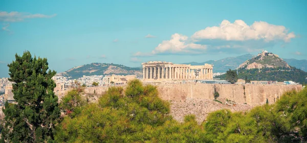 Panoramic View Parthenon Acropolis Athens Greece — Stock Photo, Image