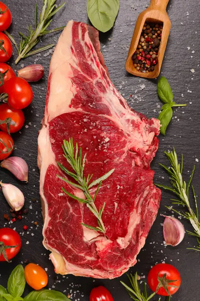 Raw Beef Rib Steak Royalty Free Stock Photos