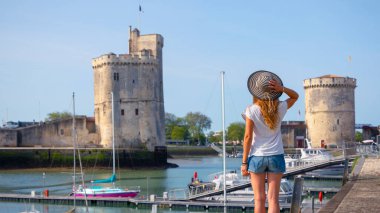 La Rochelle, Fransa 'nın eski limanı. Seyahat yeri, turizm.