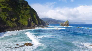 Asturias kıyıları ve Atlantik Okyanusu - İspanya