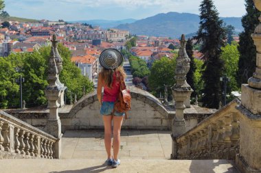 Seyahat yeri, Portekiz turizmi Lamego şehri, Nossa Senhora dos Remedios, Viseu eyaleti.