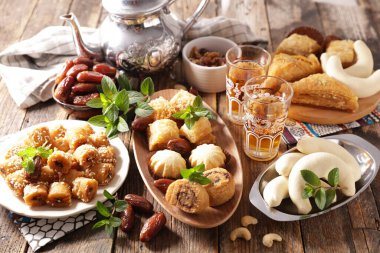 Naneli çayla Baklava çeşitleri