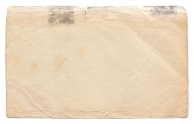 İzole edilmiş benekleri olan eski kağıt dokusunun eski arkaplanı