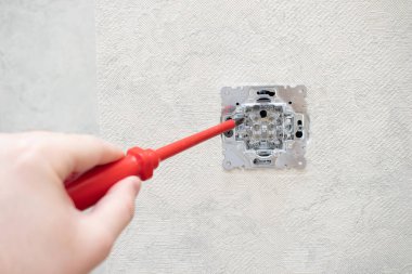 installation of an electrical switch