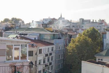 İstanbul, Türkiye 'nin panoramik manzarası. Hava görünümü.