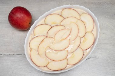 Ready to bake. Step-by-step recipe for apple pie. Step 7.
