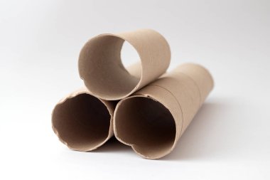 An empty rolls of toilet paper isolated