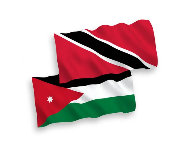 National Vector Fabric Wave Flags Republic Trinidad Tobago Hashemite Kingdom — Stock Vector