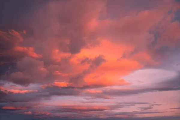 Cielo Blu Con Nuvole Rosa Viola Tramonto Astratto Cielo Natura — Foto Stock