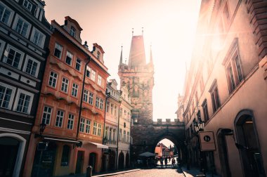 Old Town architecture at sunrise in Prague, Czech Republic. Famous travel destination. Beautiful cityscape