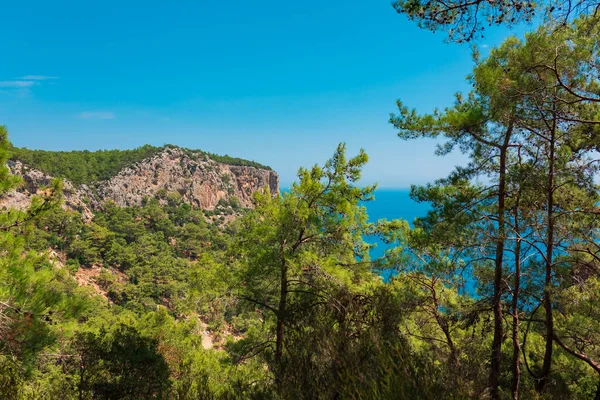 Gyönyörű Kilátás Tengerparton Közelében Kemer Antalya Törökország Kemer Antalya Mediterrán Jogdíjmentes Stock Fotók