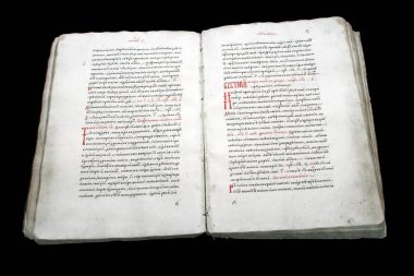 Triod - Sırp Ortodoks manastırı Mileseva 'nın 16. yüzyıldan kalma antik Sırp kitabı