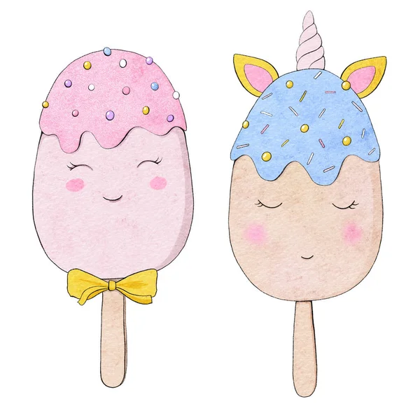 cute illustration of two cake pops