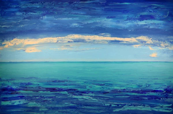Pintura Artística Abstracta Sobre Océano — Foto de Stock