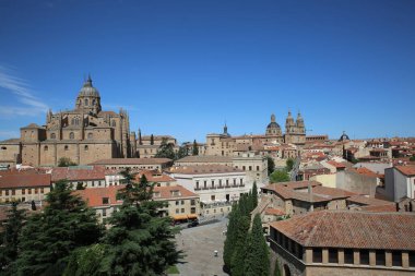 İspanya 'nın Salamanca şehrinin gökyüzü manzarası