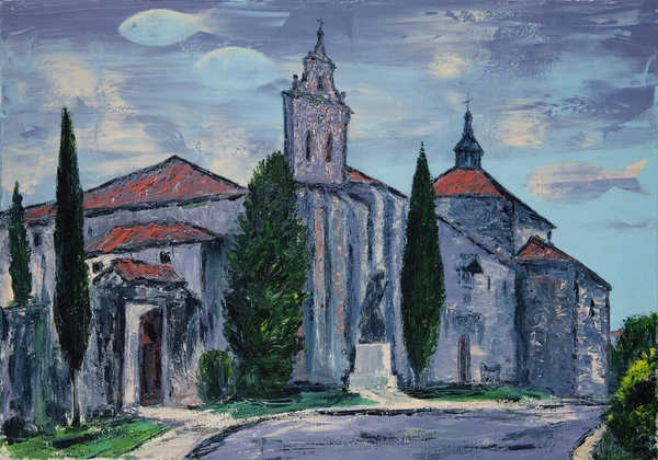 Malarstwo Artystyczne Klasztoru Wcielenia Avila Hiszpania — Zdjęcie stockowe