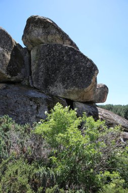 Tormes Nehri 'ndeki Las Chorreras Hoyos del Espino, Avila, İspanya