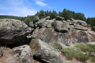 Tormes Nehri 'ndeki Las Chorreras Hoyos del Espino, Avila, İspanya