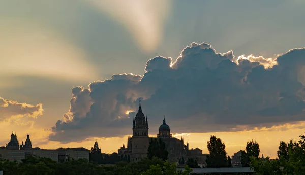 Sonnenaufgang Blick Auf Die Stadt Salamanca Spanien — Stockfoto