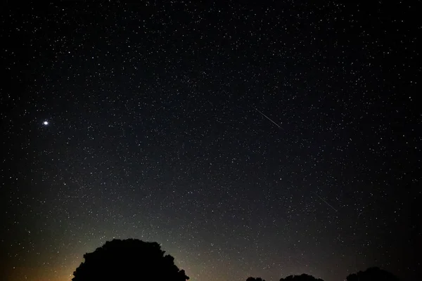 Perseiden Schöner Nächtlicher Sternenhimmel — Stockfoto