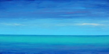 Soyut okyanus sanatı deniz manzarası resmi